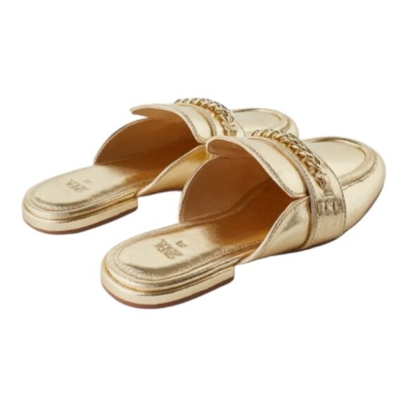ZARA Kids | Gold | METALLIC VAMP MULES - Picture 3 of 8